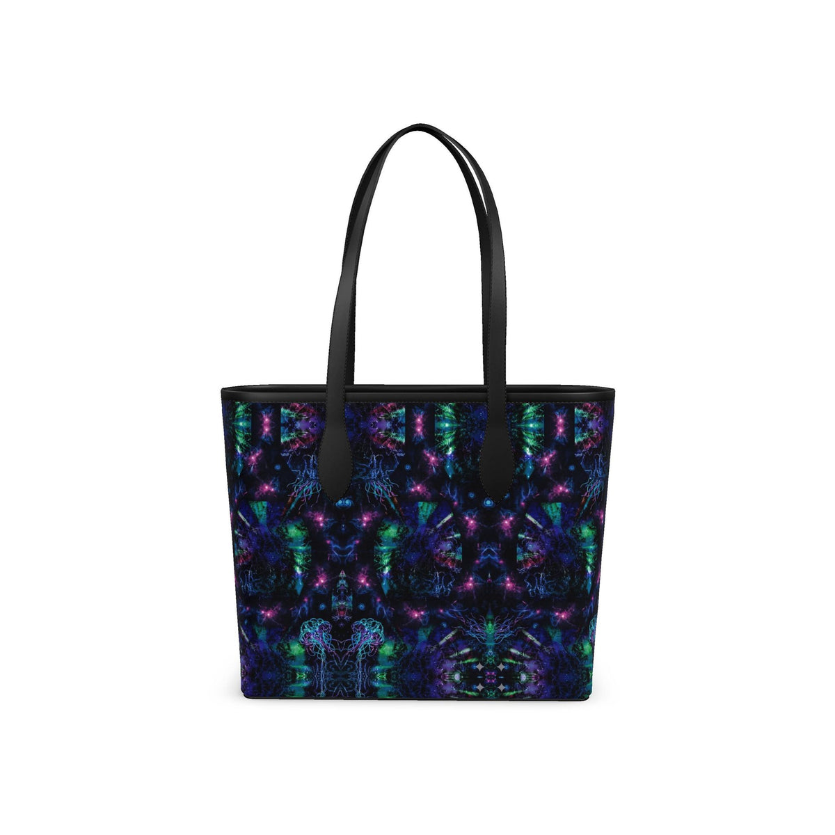 Abstract Kaleidoscope Leather City Shopper Bag