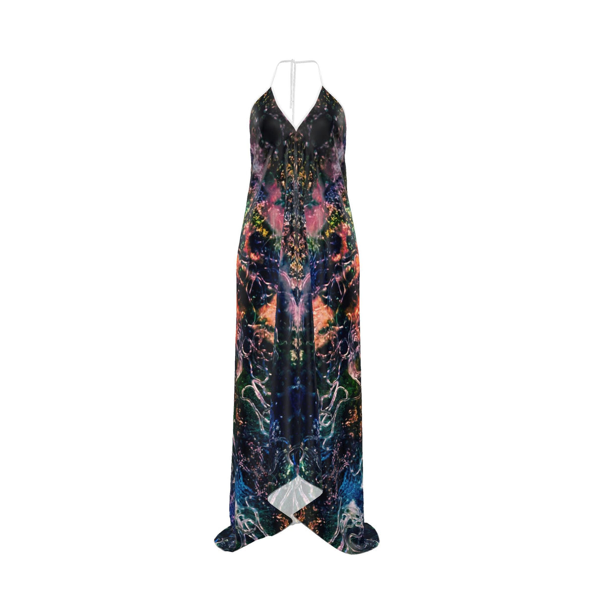 Halterneck backless dress