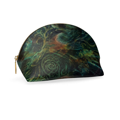 Mythical Celtic Tree of Life Cosmetic Bag, Forest Zipper Clutch Bag