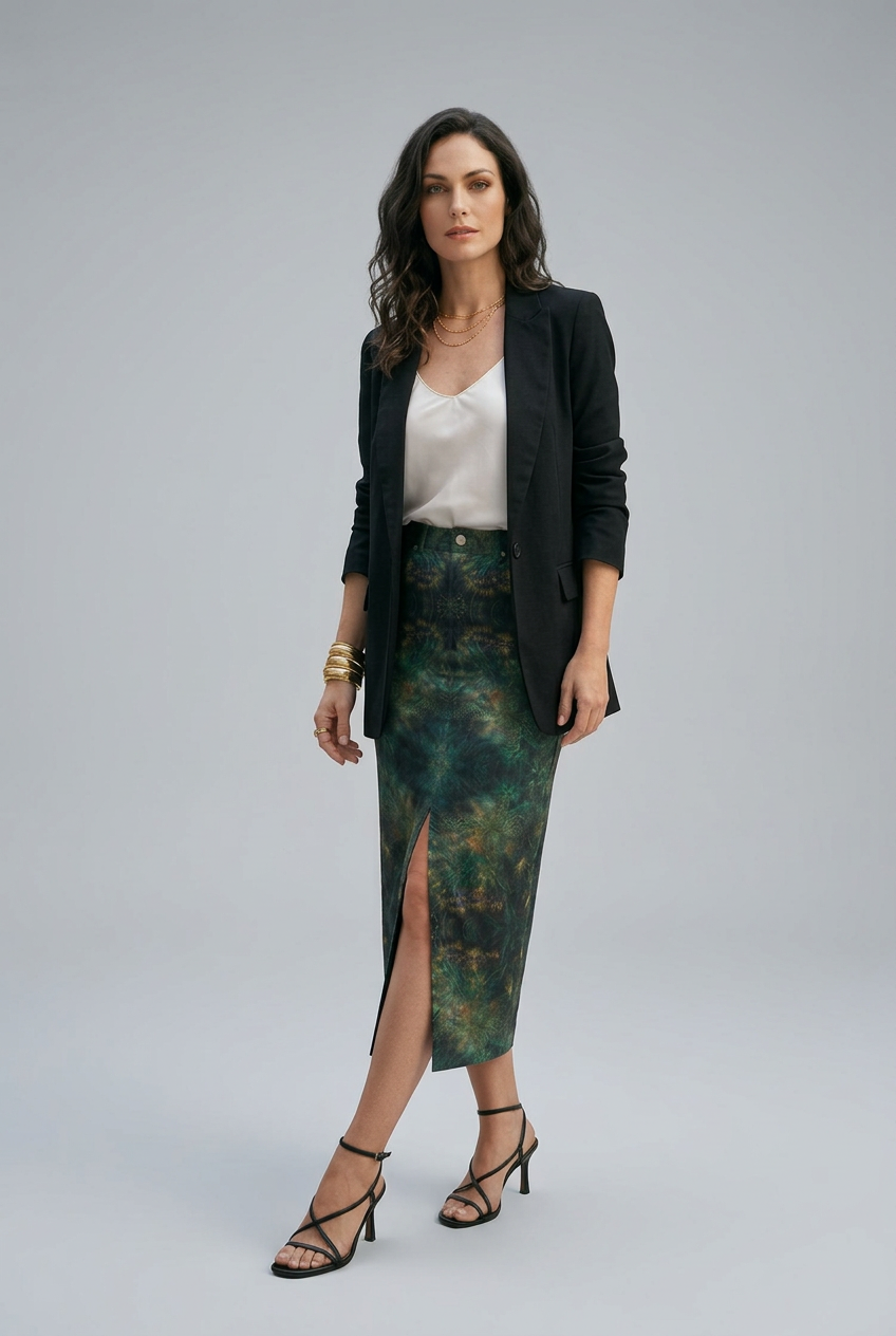 Denim Maxi Skirt