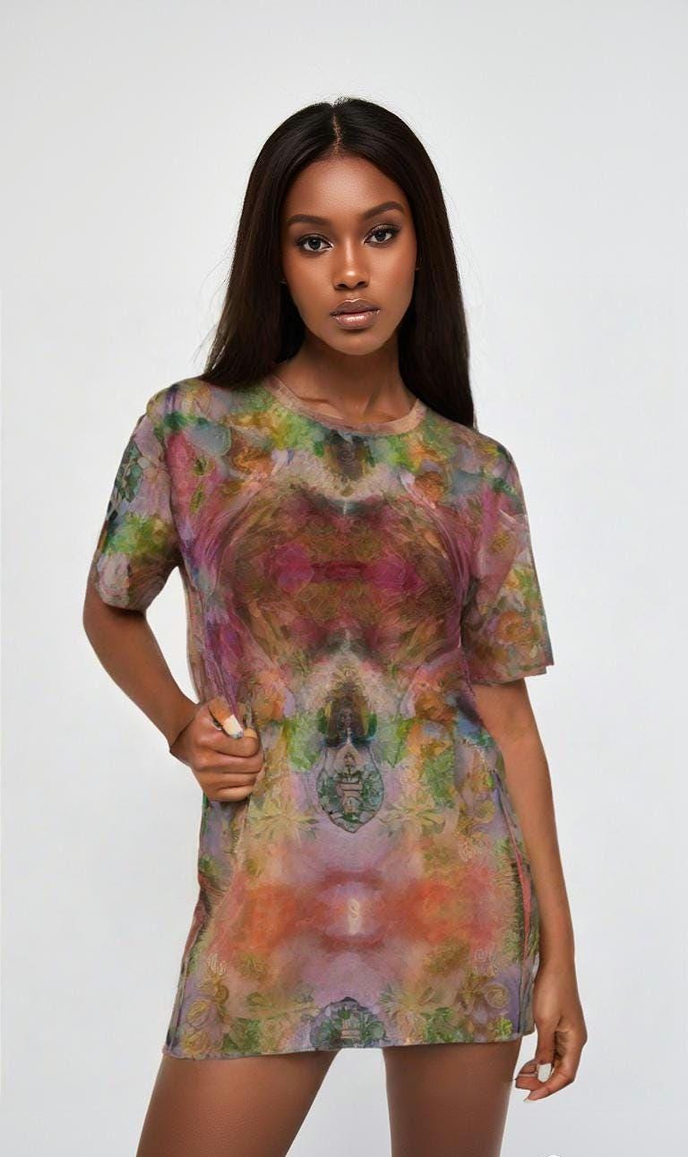 Oversized Polyester Spandex T-Shirt Dress
