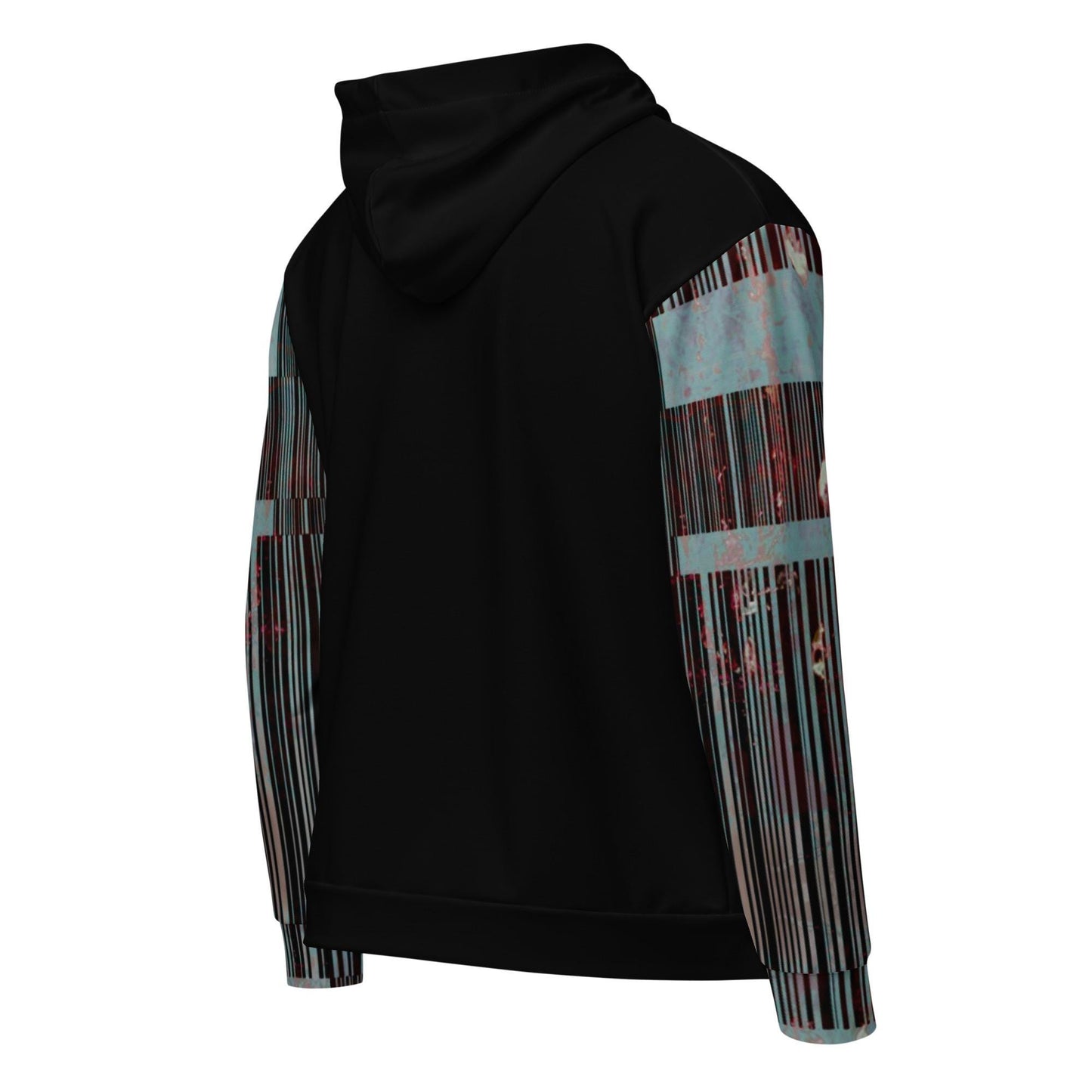 Unisex zip hoodie barcoded hoodie