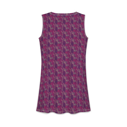 Purple Floral Slip Dress — Women's Casual Dress