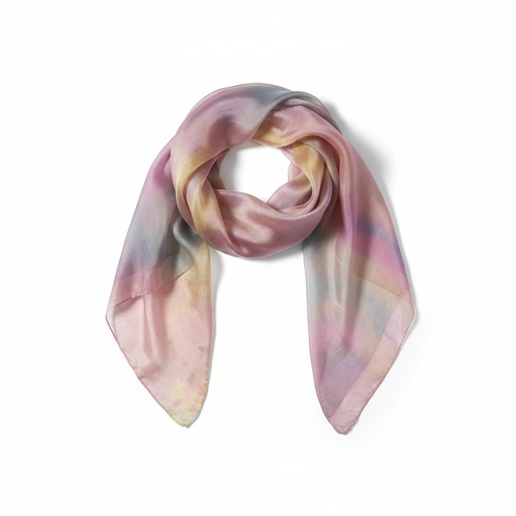 Handmade Pastel Pink Scarf, Elegant Bubble Gum Colour