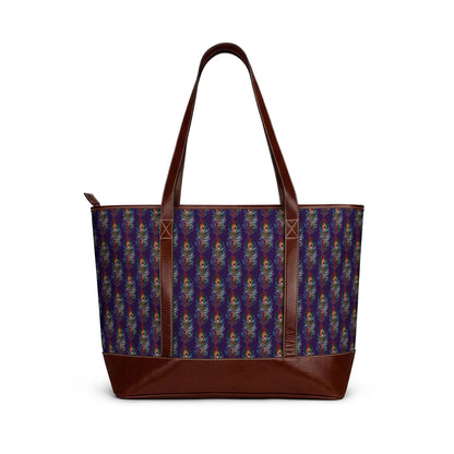 Boho Kaleidoscope Tote Handbag – Colorful Geometric Patterned Shoulder Bag
