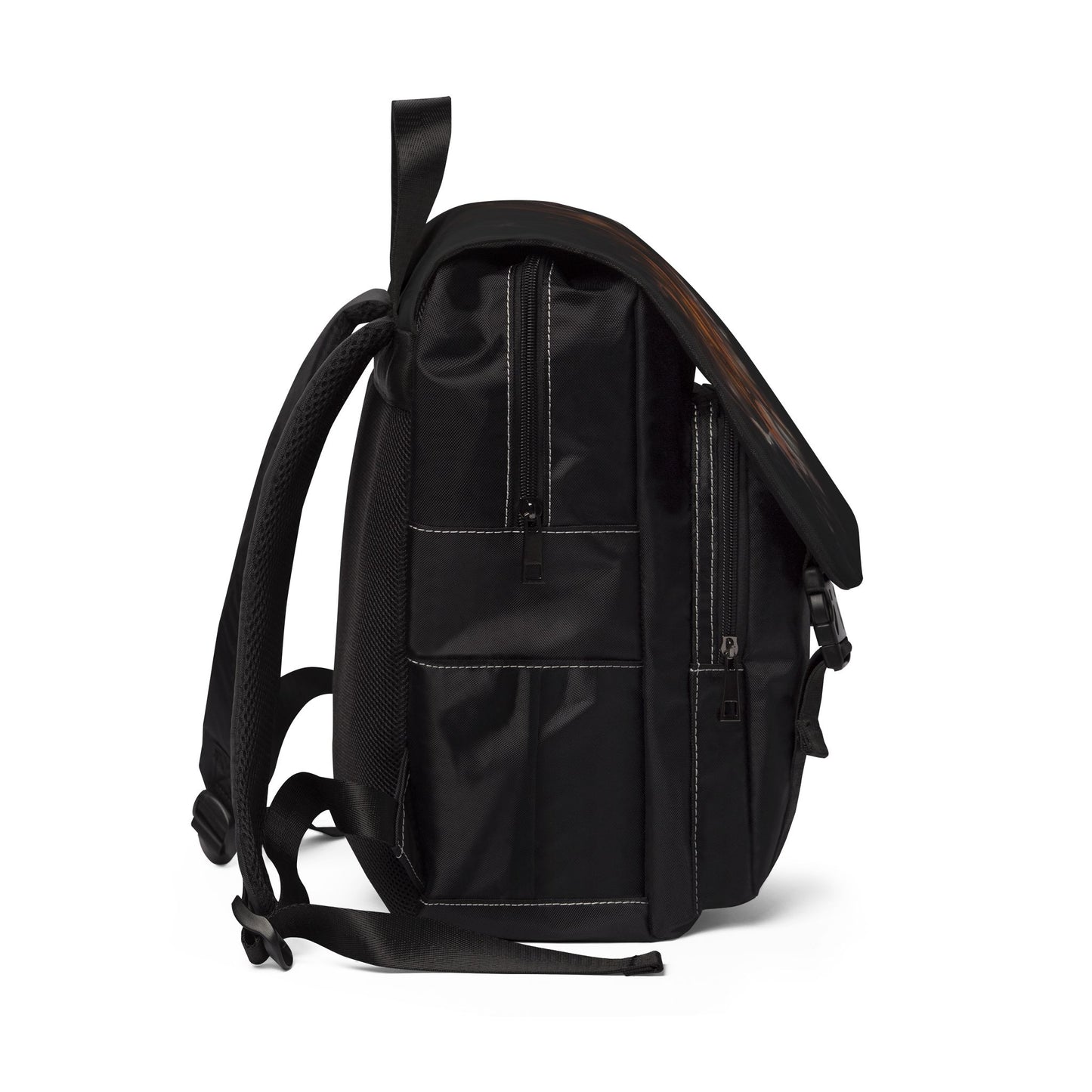 Abstract Galaxy Oxford Canvas Backpack: Unisex Flap-Top School Bag