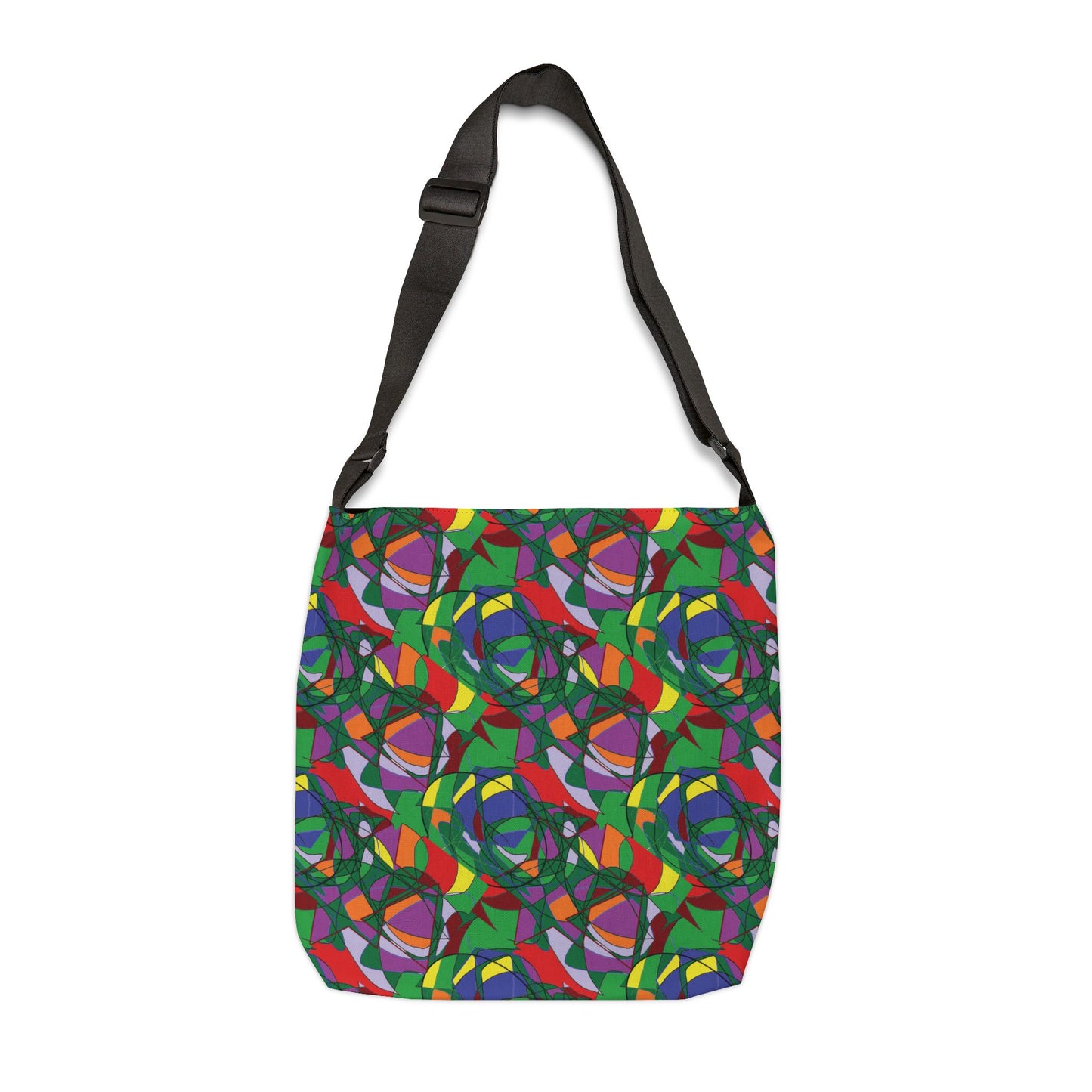 Abstract Colorful Mosaic Adjustable Tote Bag — Vibrant Geometric All-Over Print