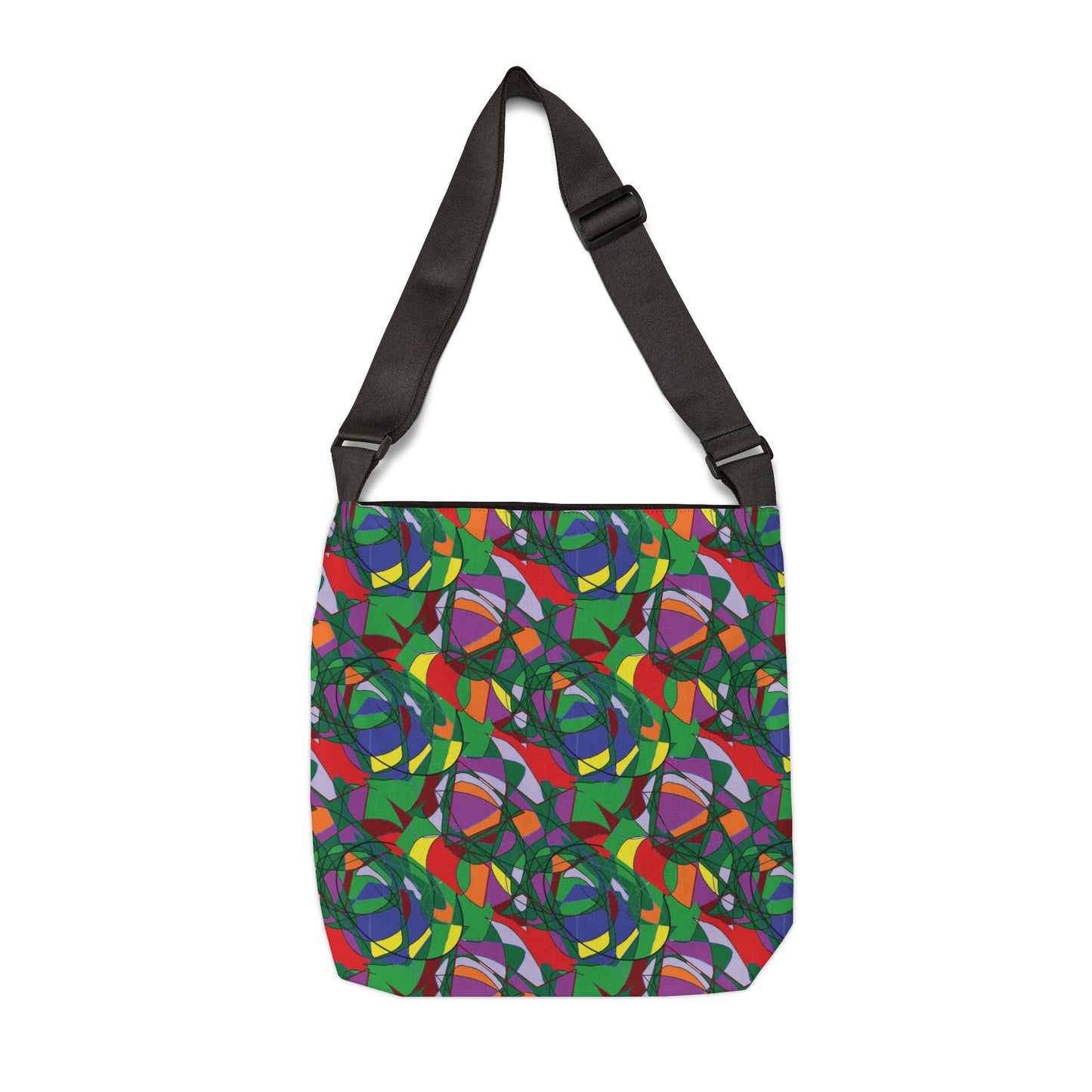 Abstract Colorful Mosaic Adjustable Tote Bag — Vibrant Geometric All-Over Print