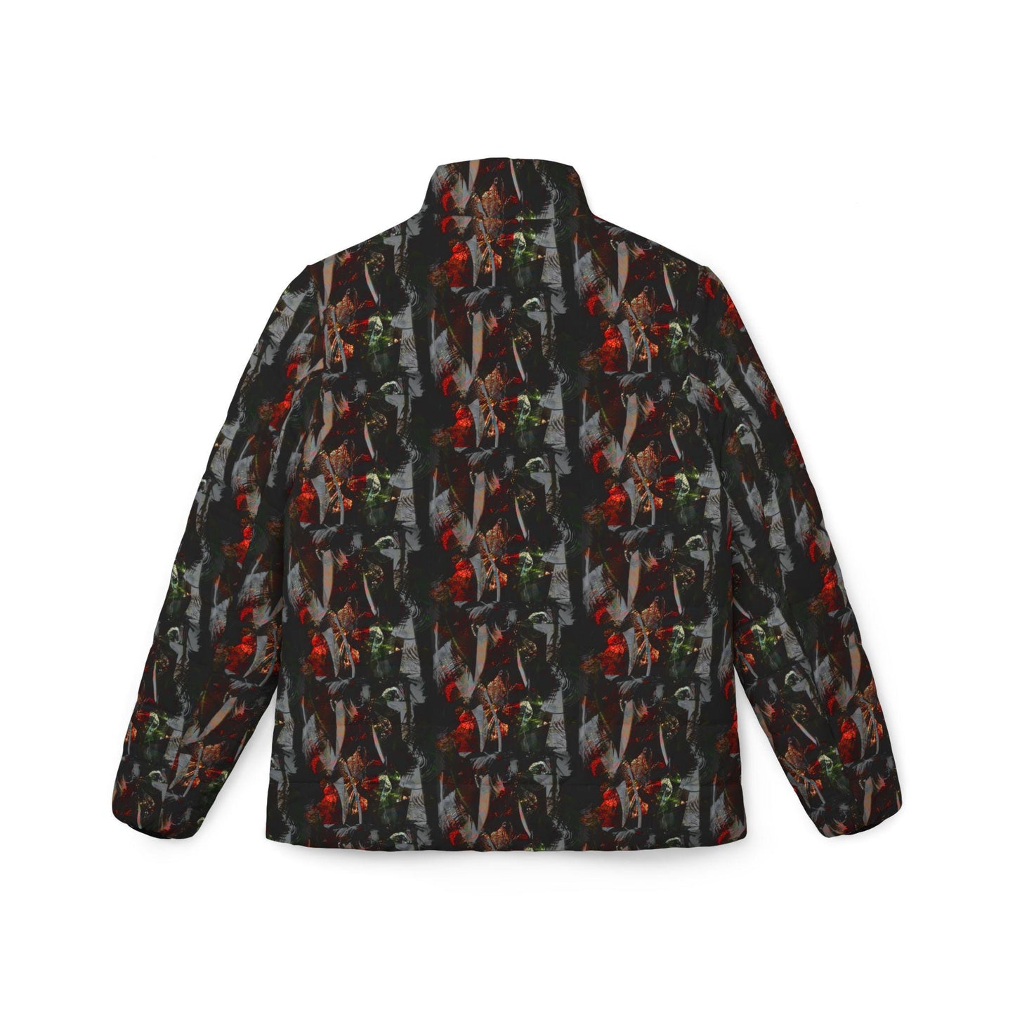 Floral Print Puffer Jacket: Trendy Lightweight Winter Outerwear