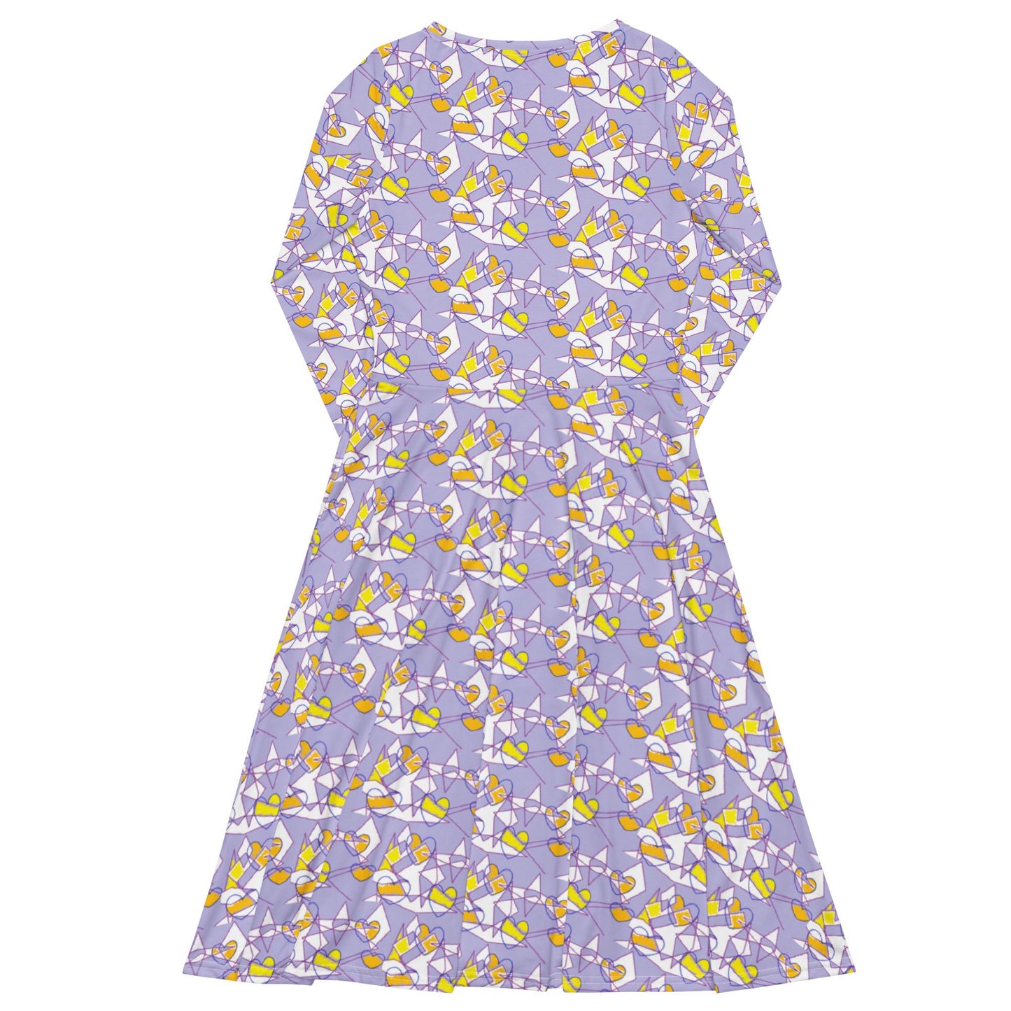 Elegant Lavender Garden Dress for Holidays- midi dress