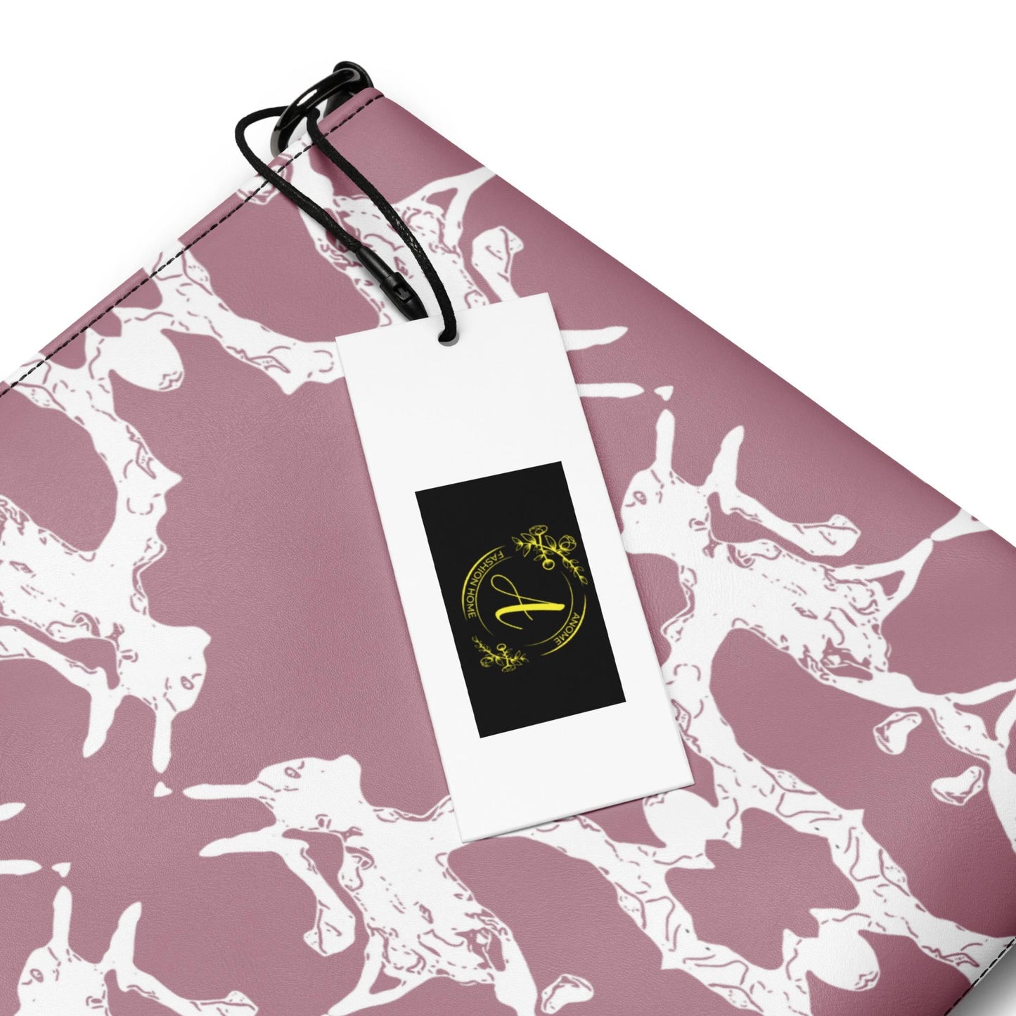 Patterned Pink Clutch Crossbody Bag: Faux Leather 2-in-1 Accessory