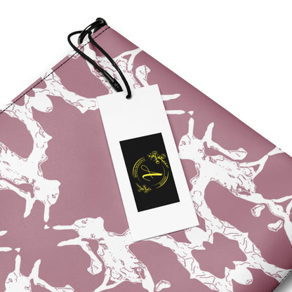 Patterned Pink Clutch Crossbody Bag: Faux Leather 2-in-1 Accessory