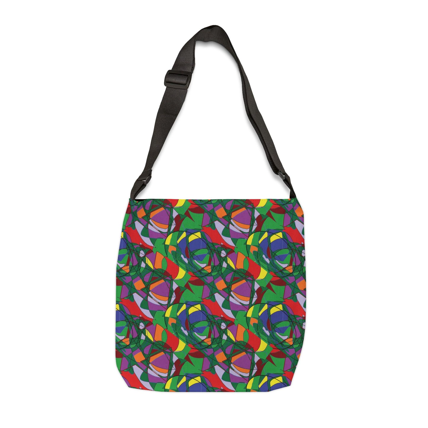 Abstract Colorful Mosaic Adjustable Tote Bag — Vibrant Geometric All-Over Print