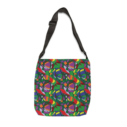 Abstract Colorful Mosaic Adjustable Tote Bag — Vibrant Geometric All-Over Print