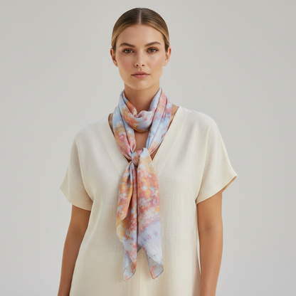 Extra Large Ice Dyed Scarf: Luxury Handmade Accessory