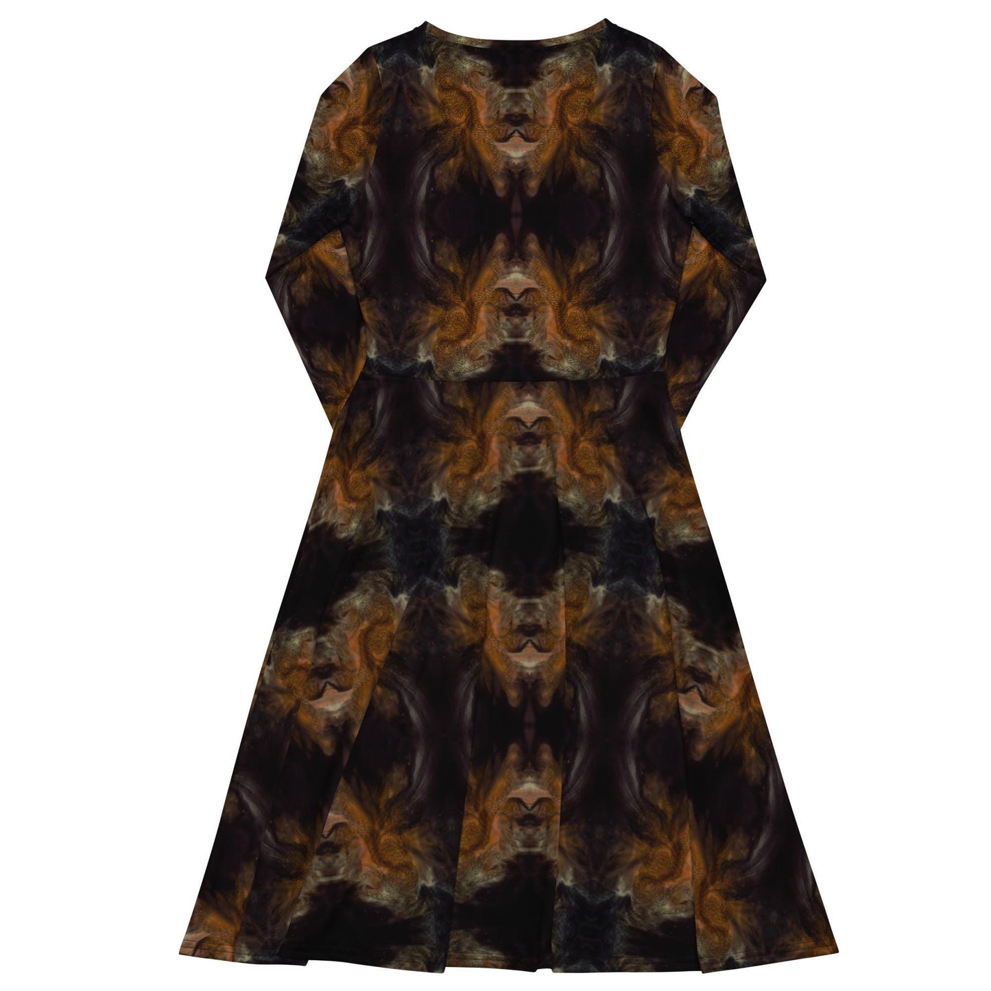 Abstract Print Mini Dress: Chic Long Sleeve Fall Fashion