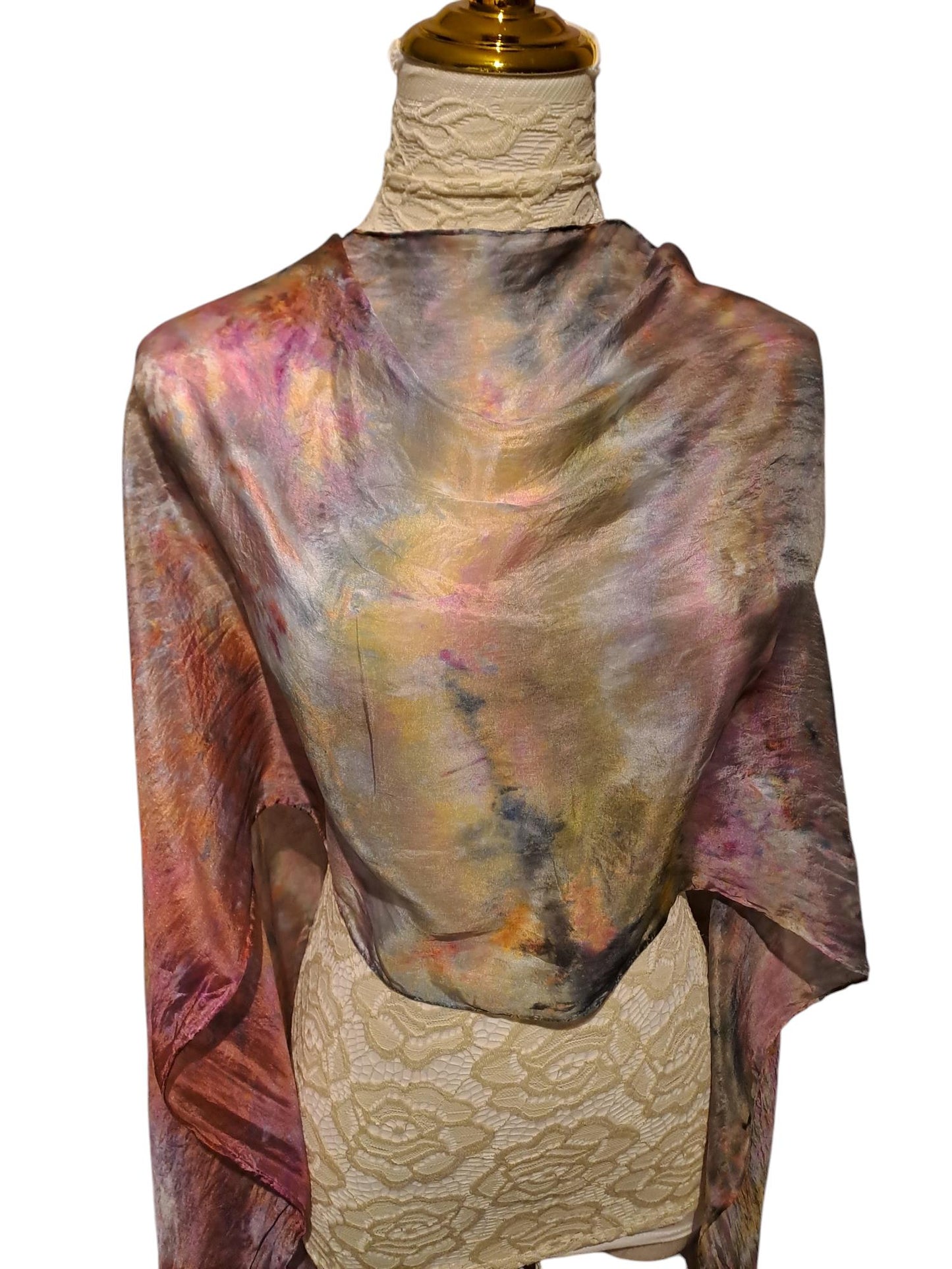 Hand-Dyed Silk Scarf: Lightweight Elegant Accessory