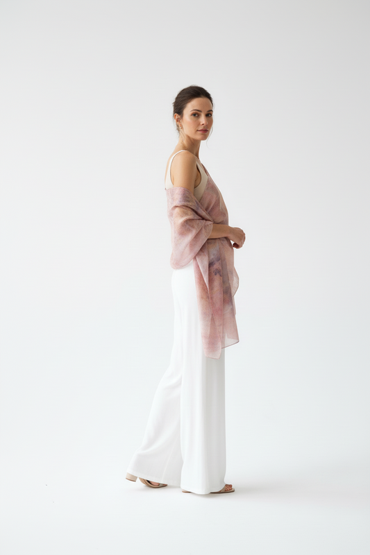 Hand-Dyed Silk Scarf: Lightweight Elegant Accessory