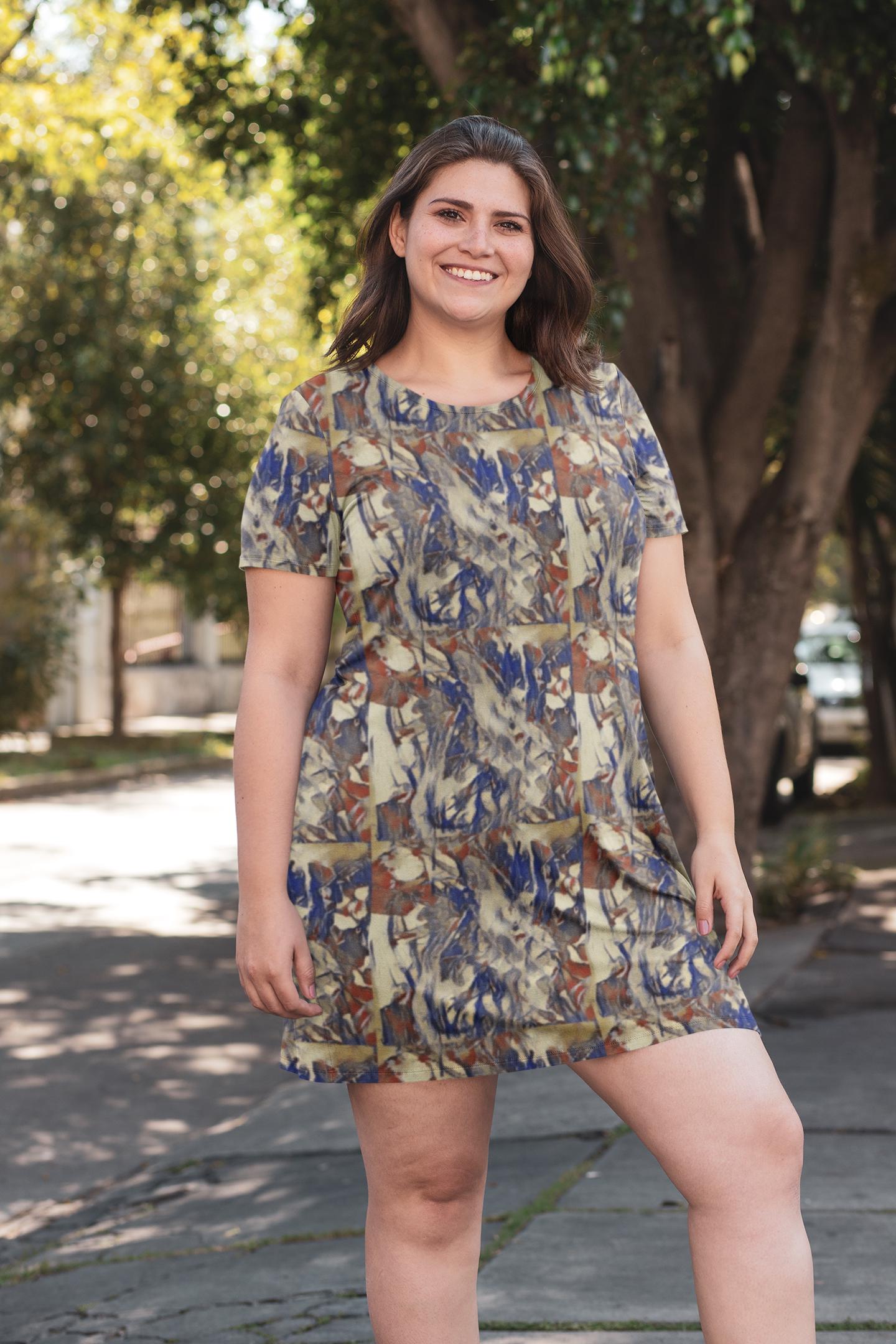 Abstract Print Dress – Plus Size Boho Chic Summer Outfit