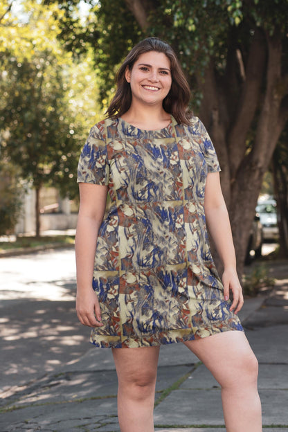 Abstract Print Dress – Plus Size Boho Chic Summer Outfit