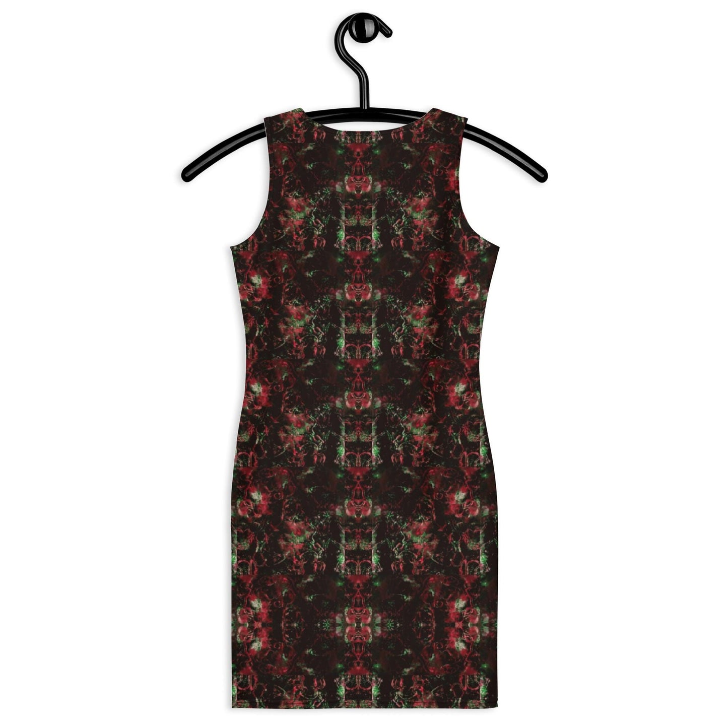 Abstract Floral Bodycon Dress: Sleeveless Summer Evening Style