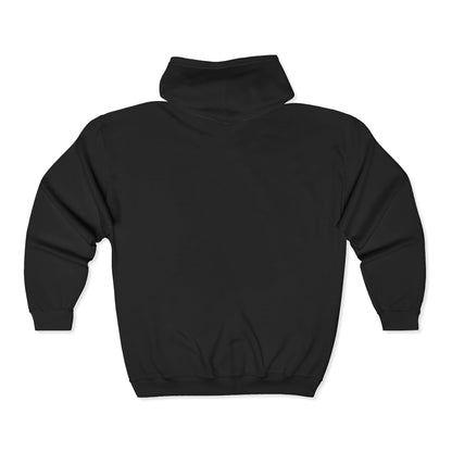 Flame Wings Zip Hoodie — Smoky Fire Angel Graphic Full-Zip Sweatshirt