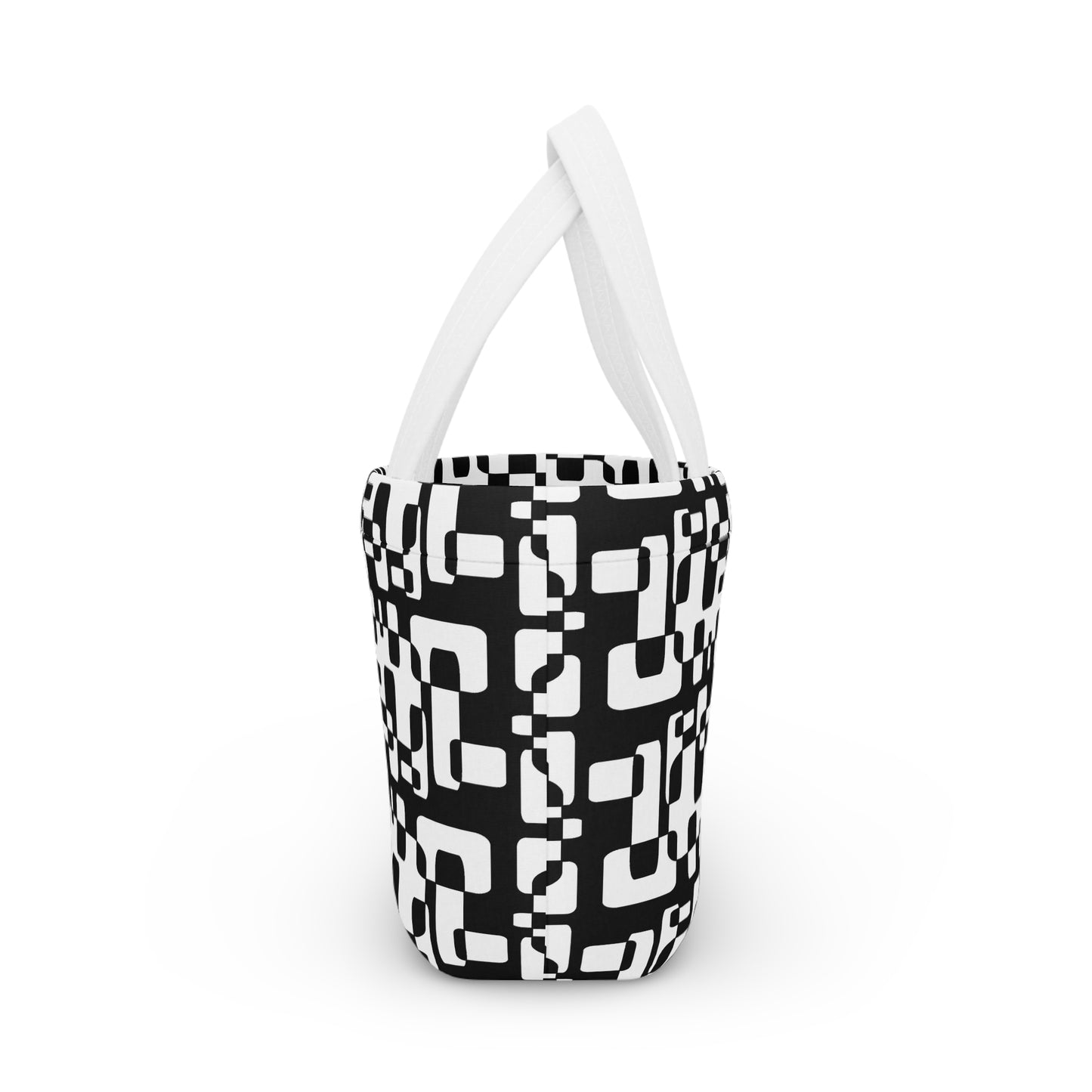 Stylish Geometric Bag for Work, Picnic, or School - Fabric Tote, Durable Insulated Bags, Modern Fashion Accessories