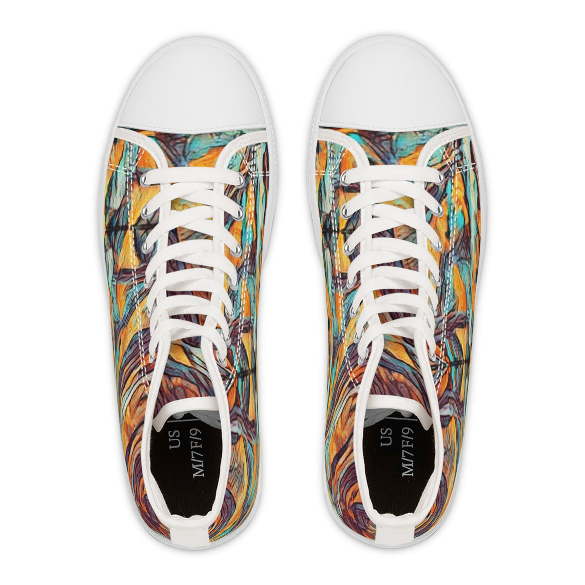 Women's High Top Sneakers: Bohemian Artistic Colorful Shoes