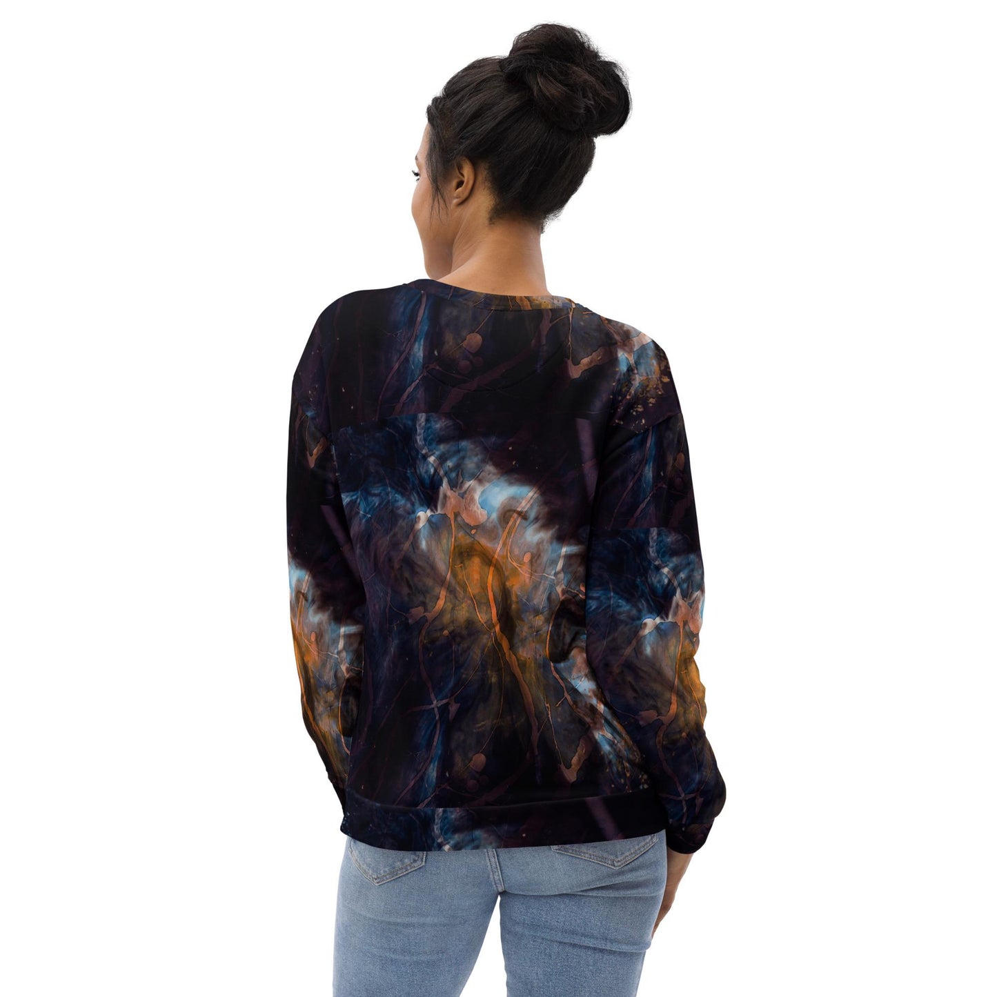 Black Galaxy Sweatshirt: Unisex Gothic Style Jumper