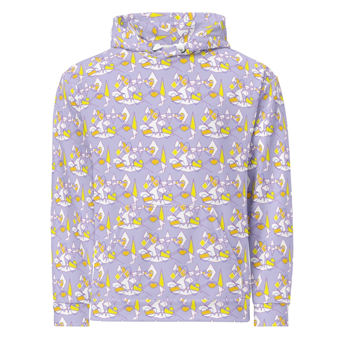 Lavender Cotton Abstract Hoodie