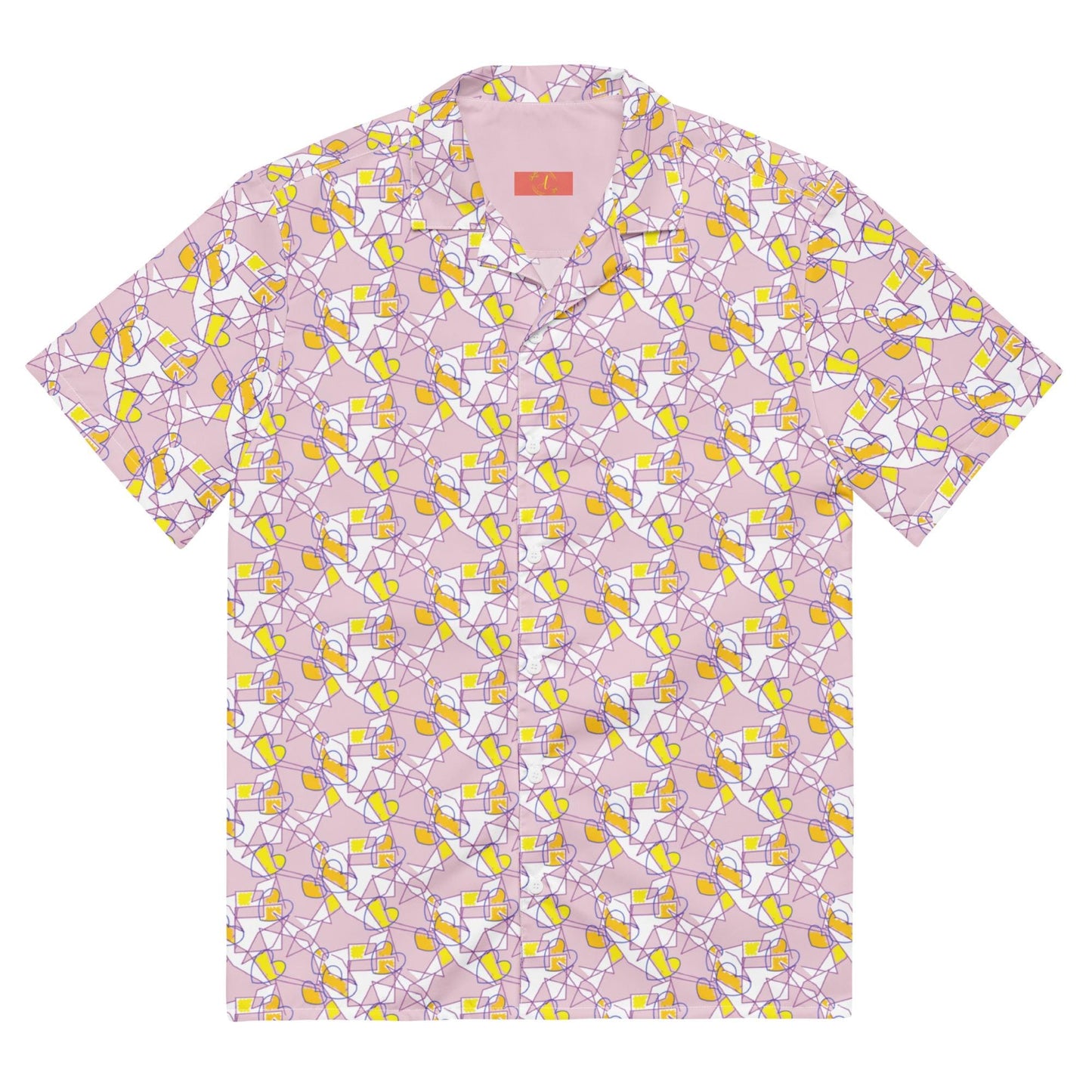 Vintage Pink Floral Button-Up Blouse: Retro Spring Shirt