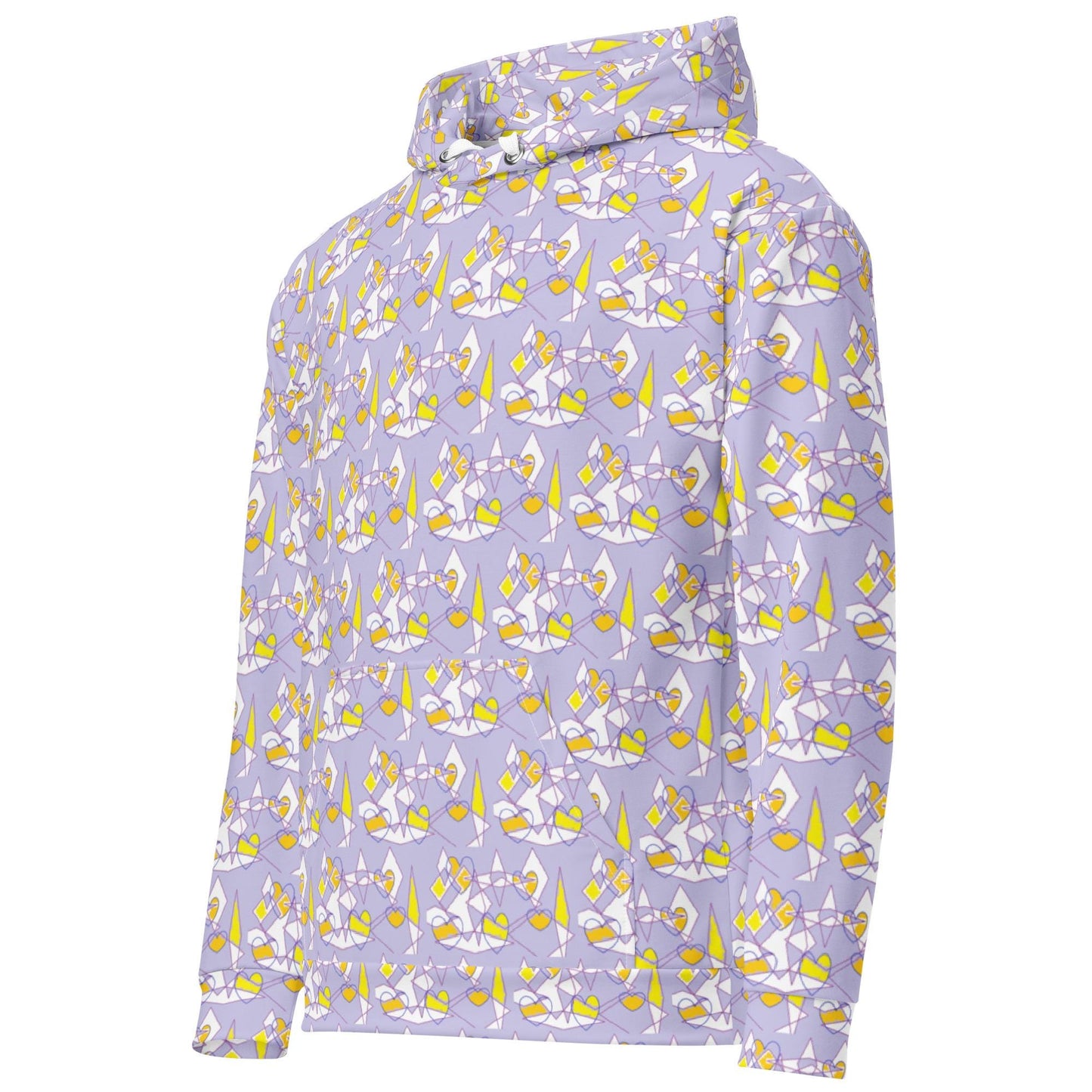 Lavender Cotton Abstract Hoodie