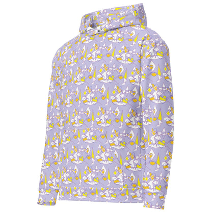 Lavender Cotton Abstract Hoodie