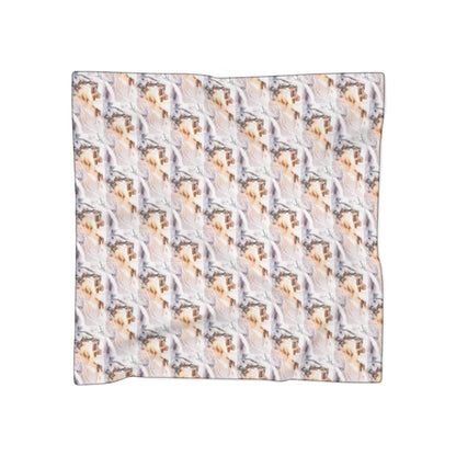 Marble Veil Poly Scarf — Lightweight Abstract Patterned Fashion Scarf