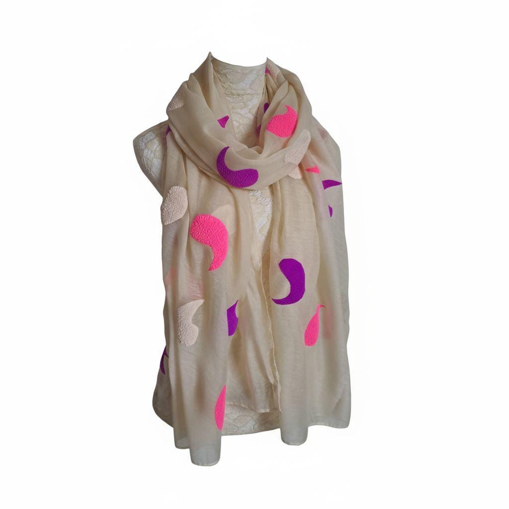 Crescent Moon Scarf Lightweight Spring Accessory Gift for Her