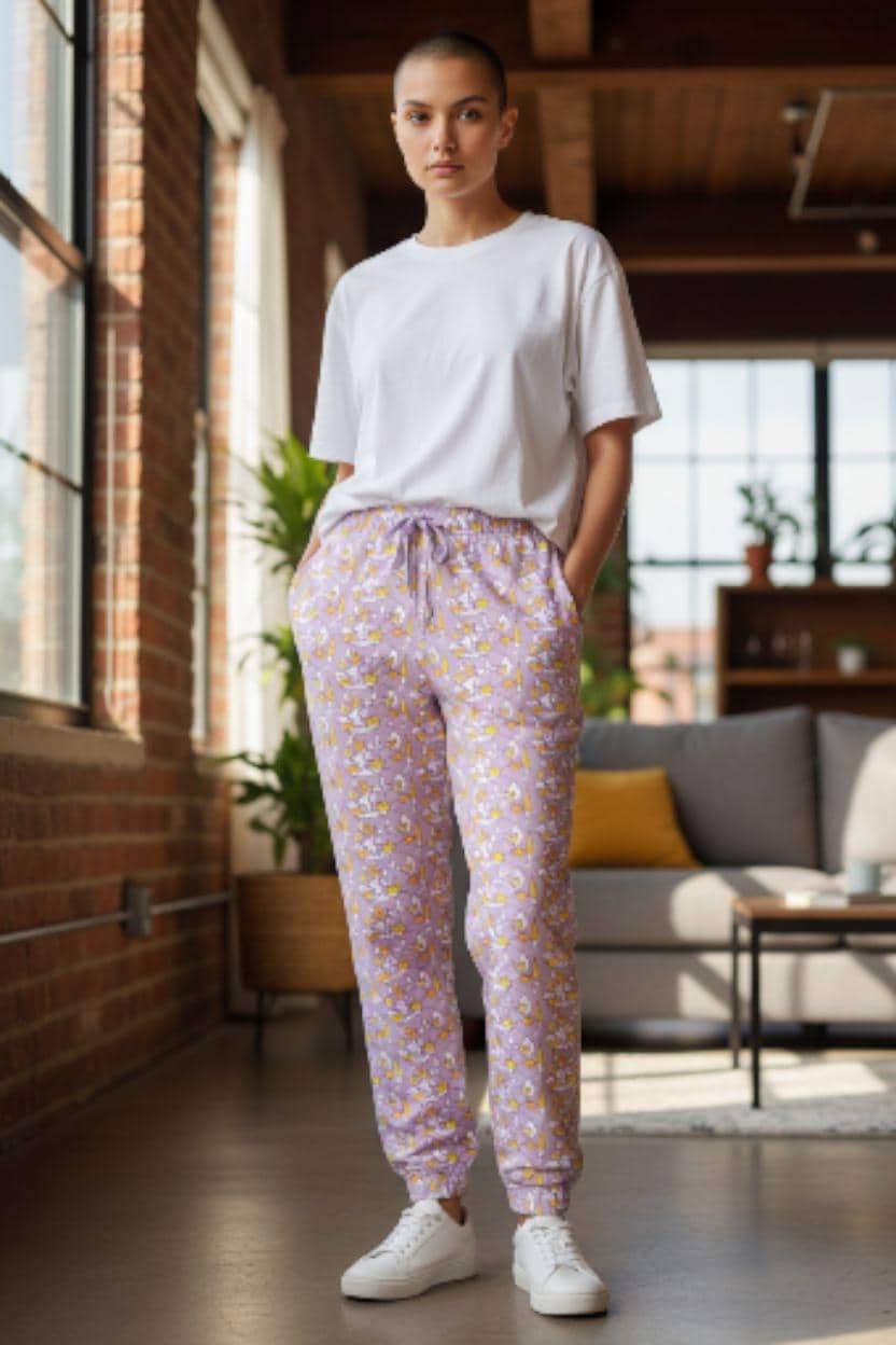 Pale Pink Joggers - Recycled Polyester Blend Loungewear