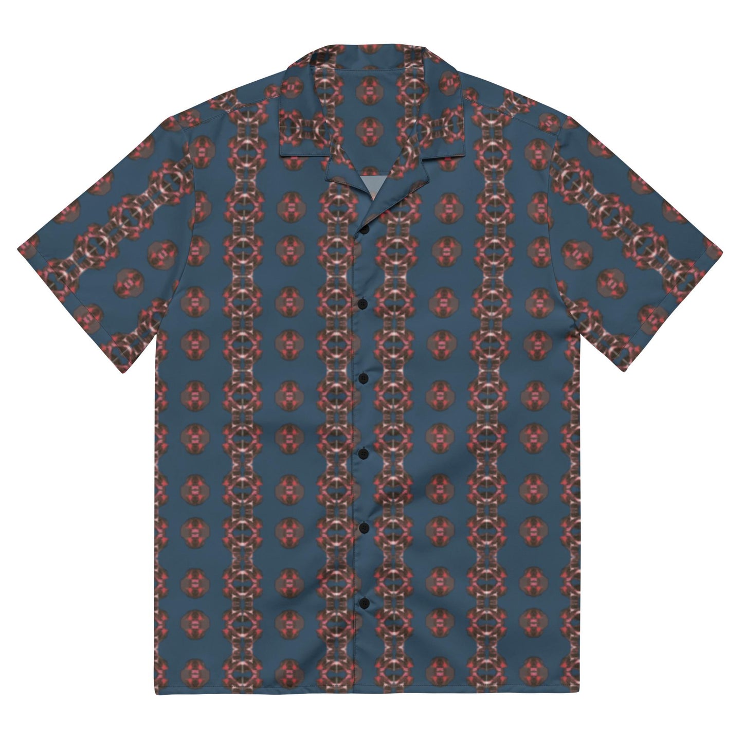 Wrinkle-Free Oversized Shirt – Recycled Polyester, Unique Pattern