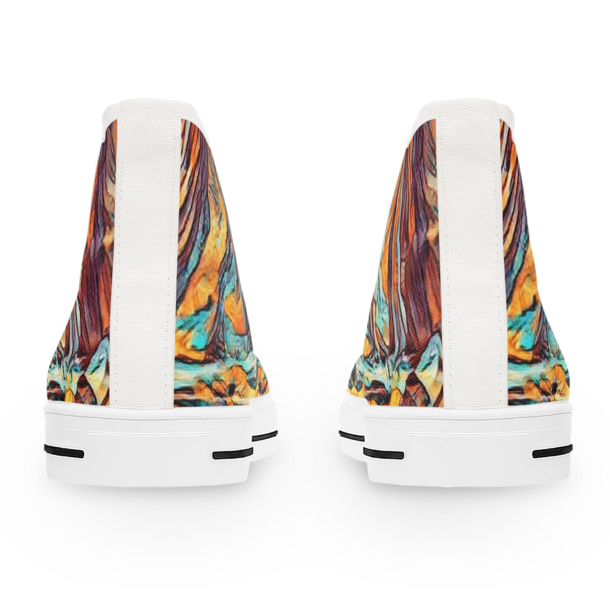 Women's High Top Sneakers: Bohemian Artistic Colorful Shoes