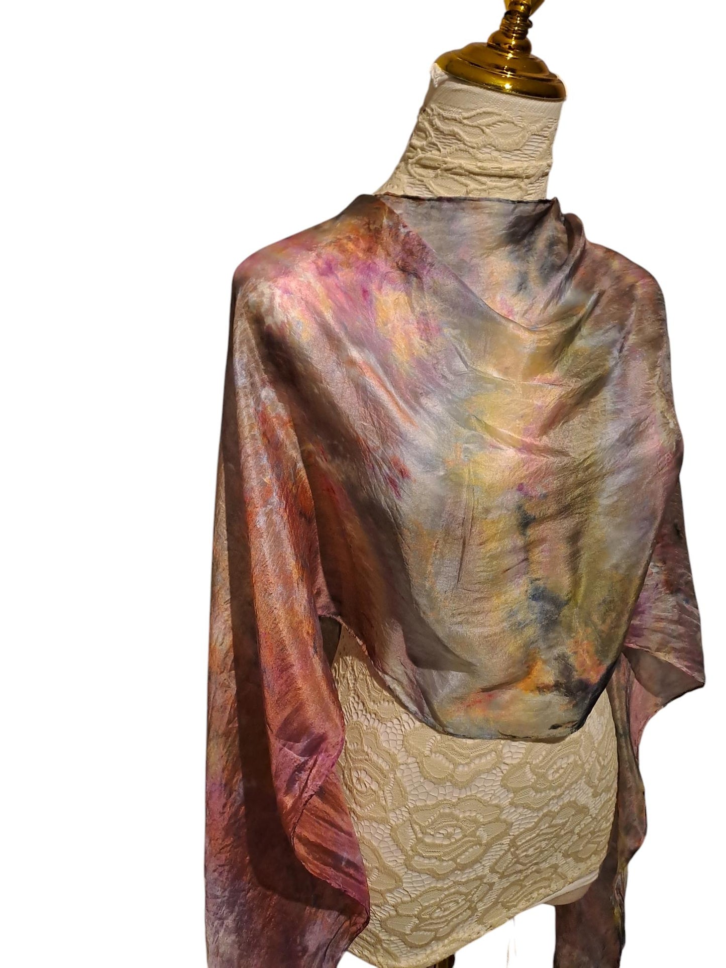 Hand-Dyed Silk Scarf: Lightweight Elegant Accessory