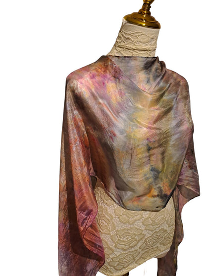 Hand-Dyed Silk Scarf: Lightweight Elegant Accessory