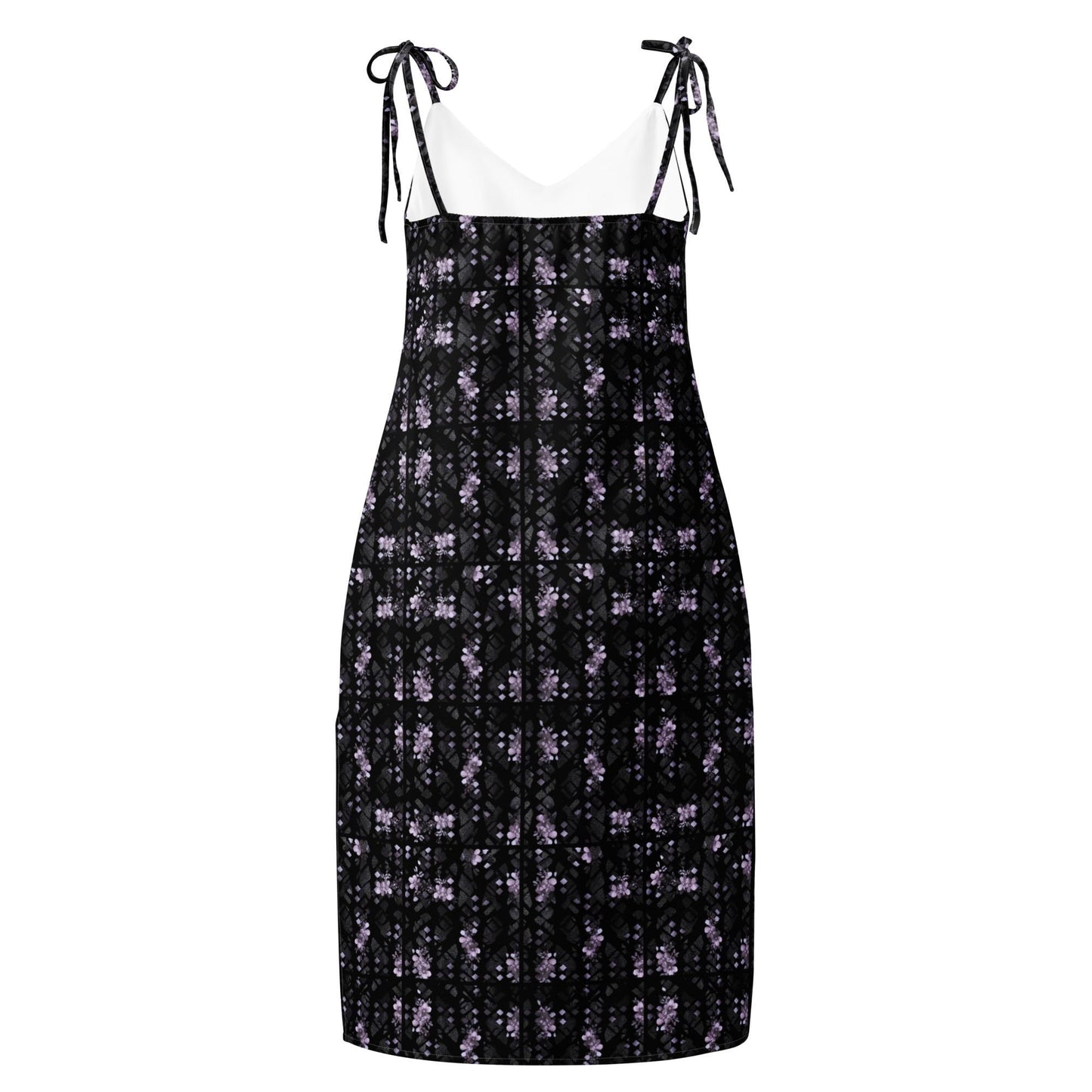 Black Floral Chiffon Midi Dress – womens gift & Holiday Outfit