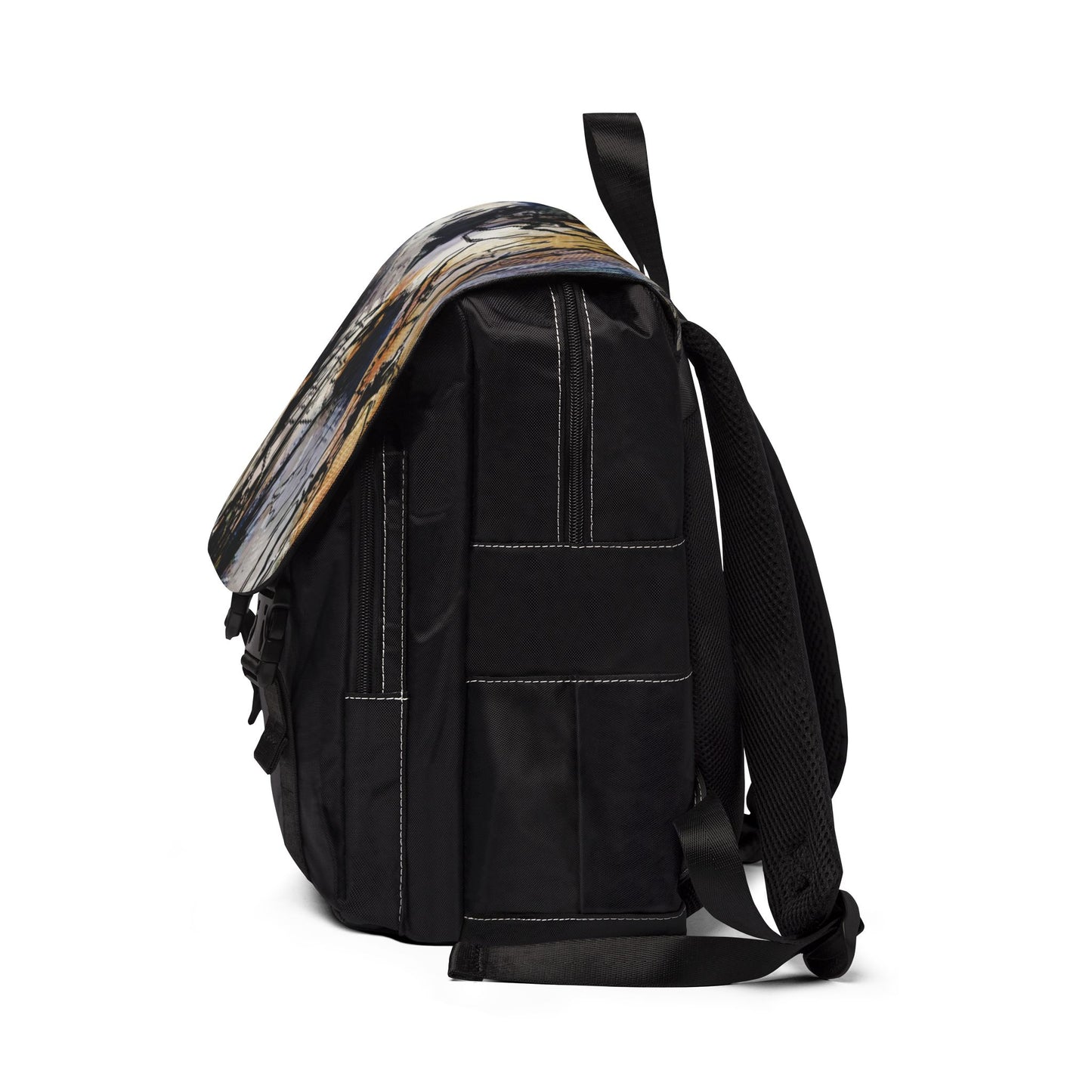 Abstract Skull Art Backpack — Canvas Casual Shoulder Backpack