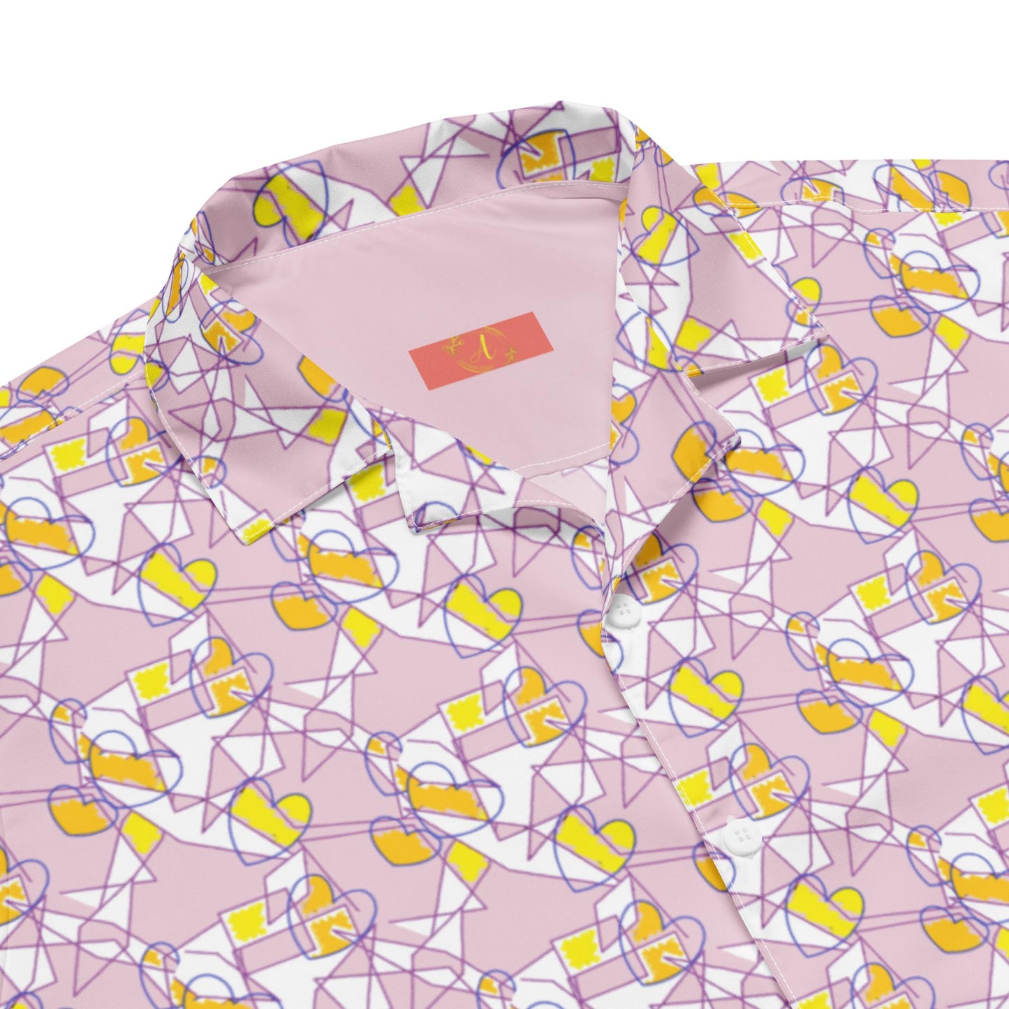 Vintage Pink Floral Button-Up Blouse: Retro Spring Shirt