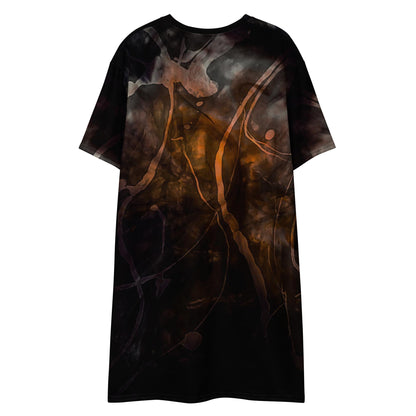 Galaxy Shirt Dress: Bronze & Black Loungewear