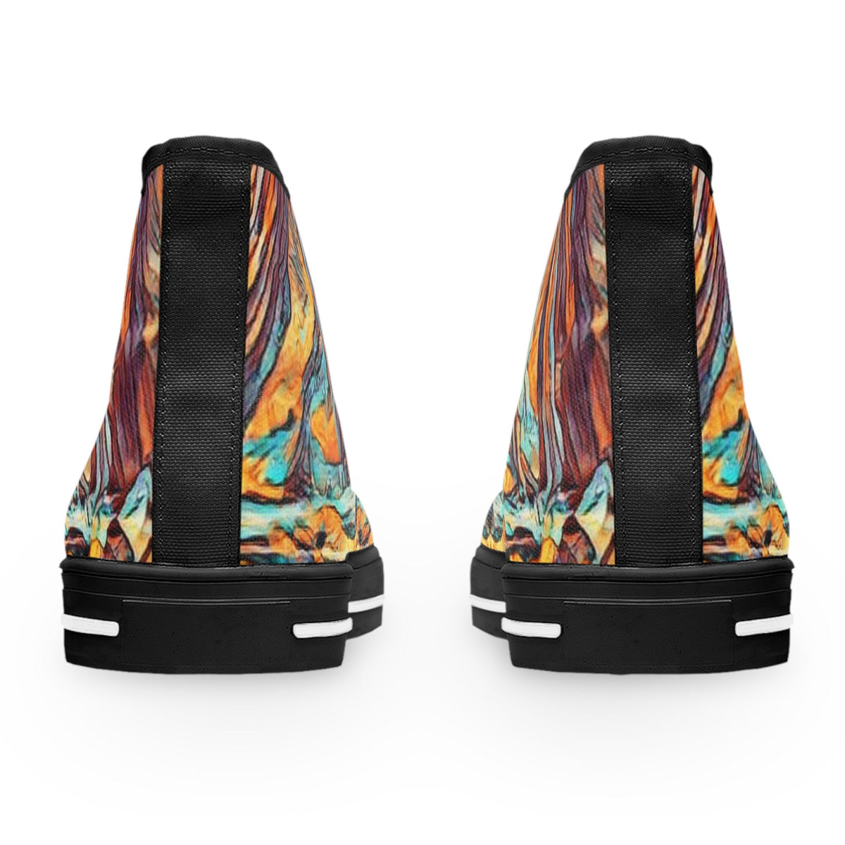 Women's High Top Sneakers: Bohemian Artistic Colorful Shoes