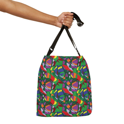 Abstract Colorful Mosaic Adjustable Tote Bag — Vibrant Geometric All-Over Print