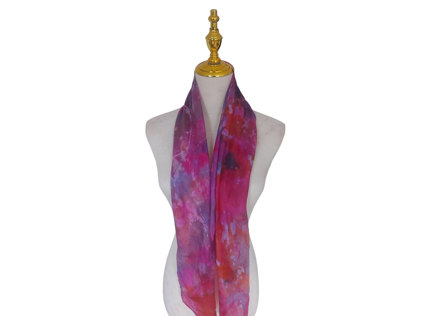 Batik Silk Scarf: Hand-Dyed Icedye Fashionable Scarf