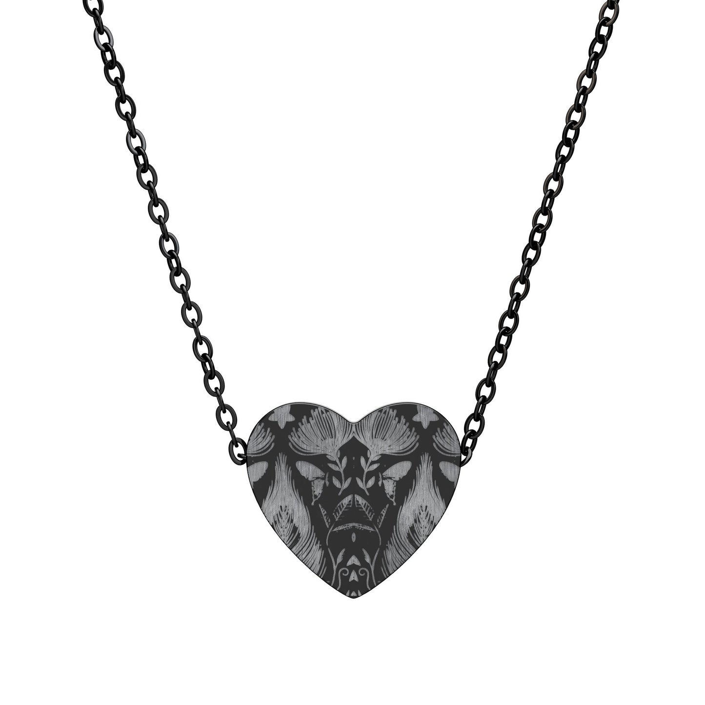 Engraved Heart Necklace — Sterling Pendant for Gifts & Anniversaries