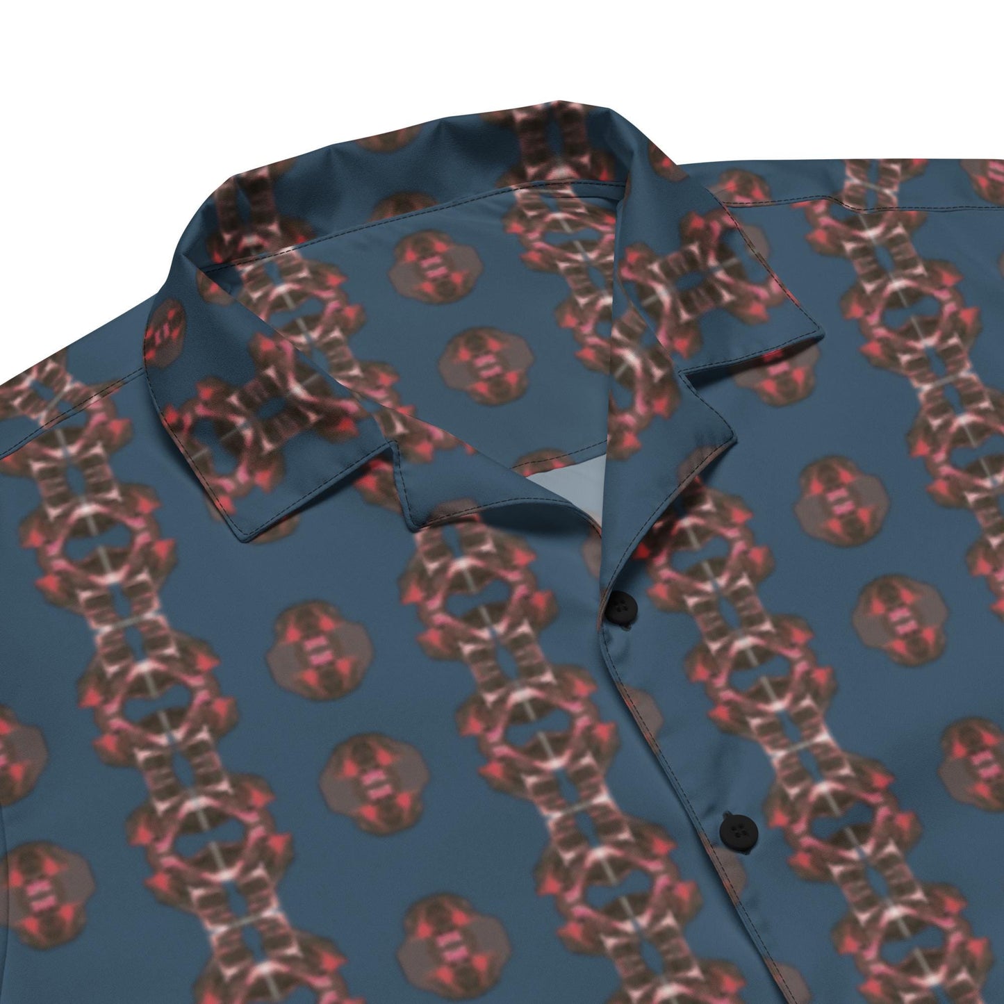 Wrinkle-Free Oversized Shirt – Recycled Polyester, Unique Pattern