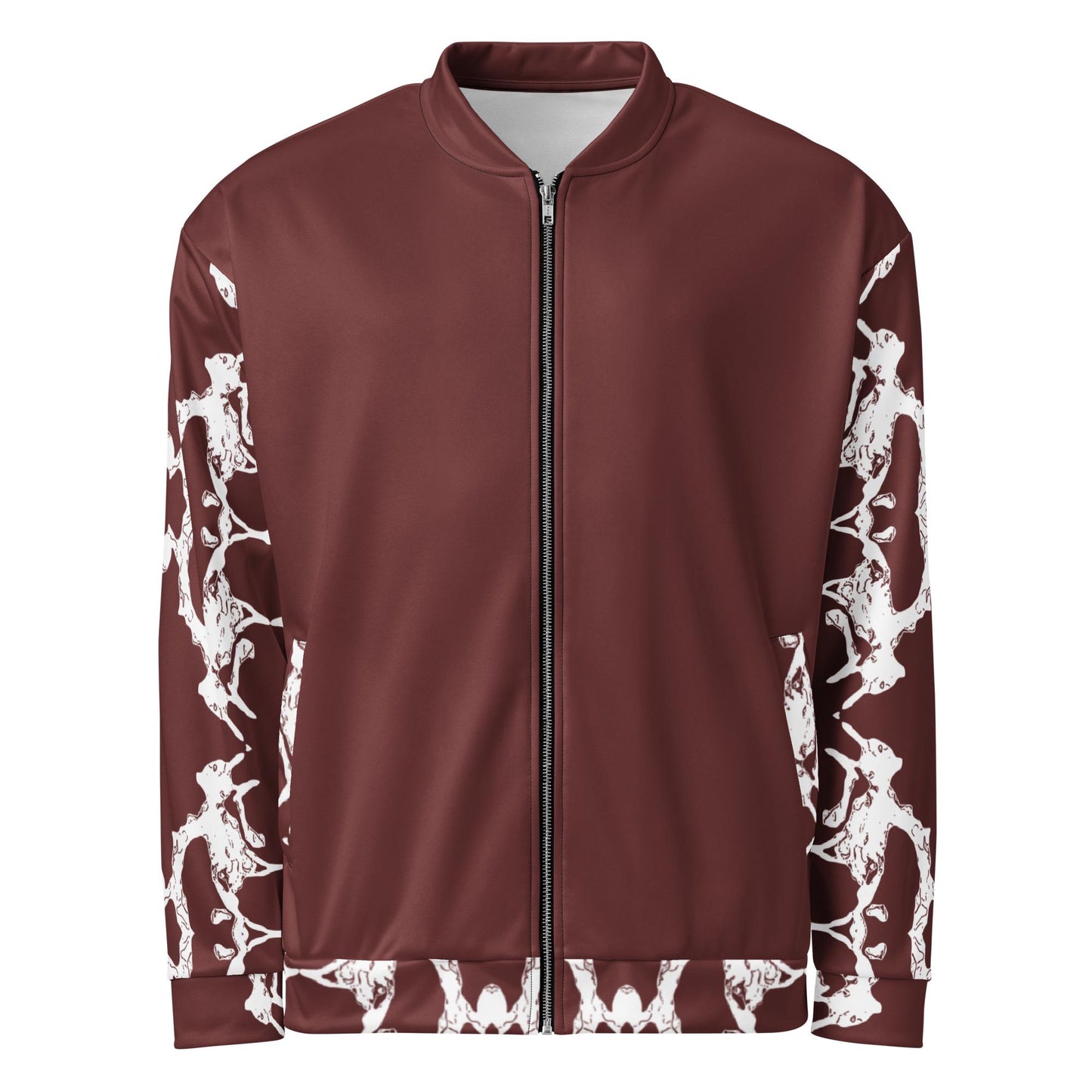 Abstract Print Bomber Jacket: Lightweight Casual Wear